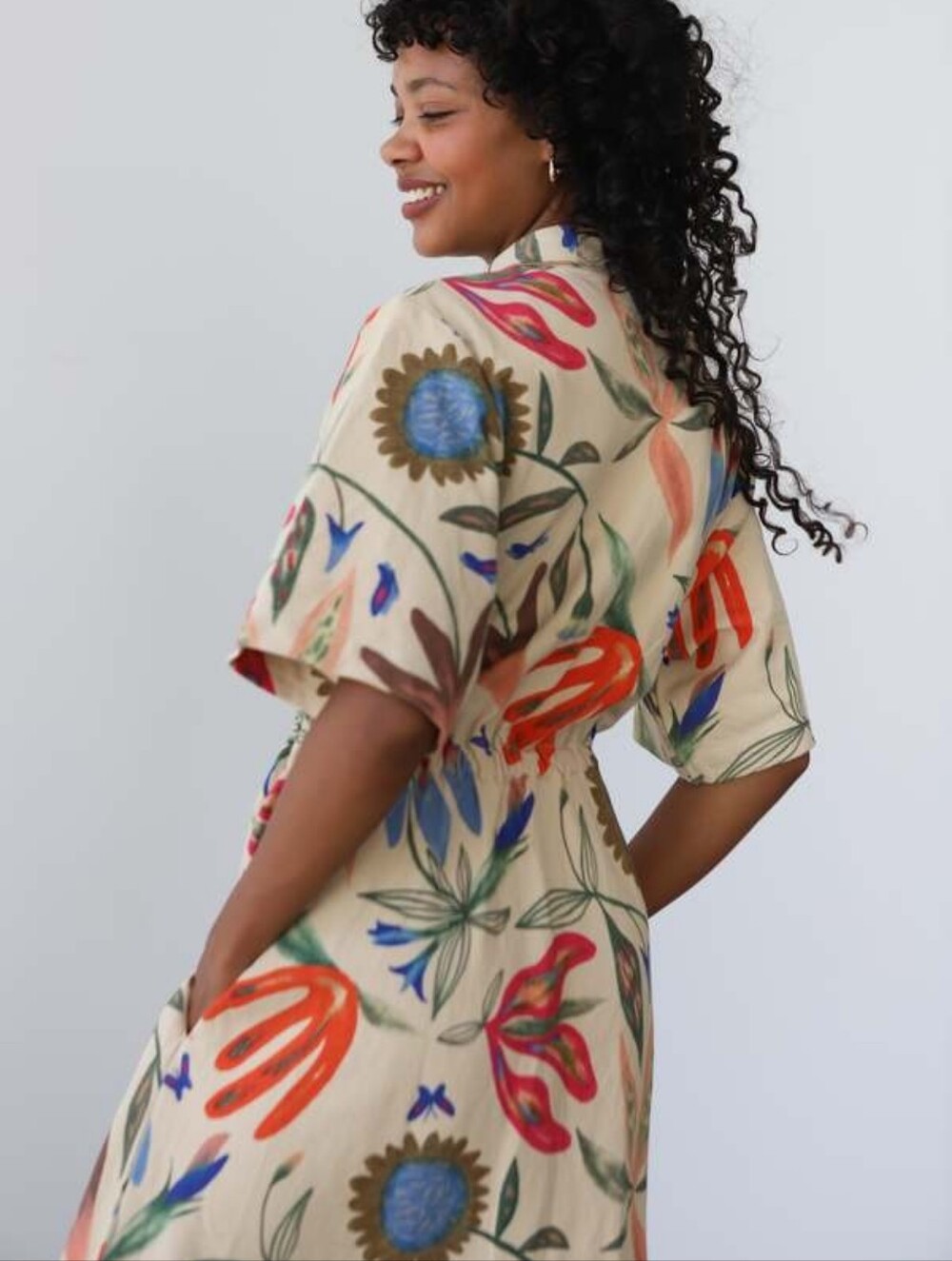 Noble Long Utility Dress in Laura Burke Print size 1X NWT - Picture 2 of 9